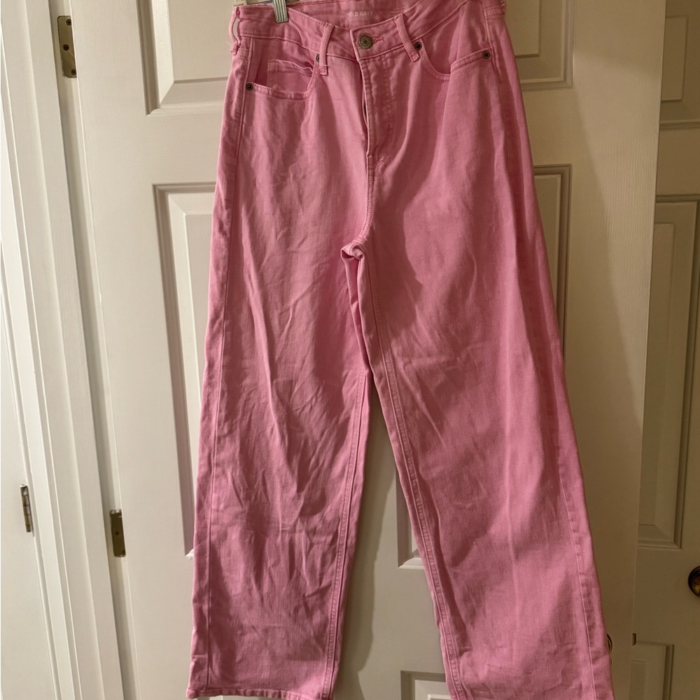 Old Navy Pink Straight Leg Jeans